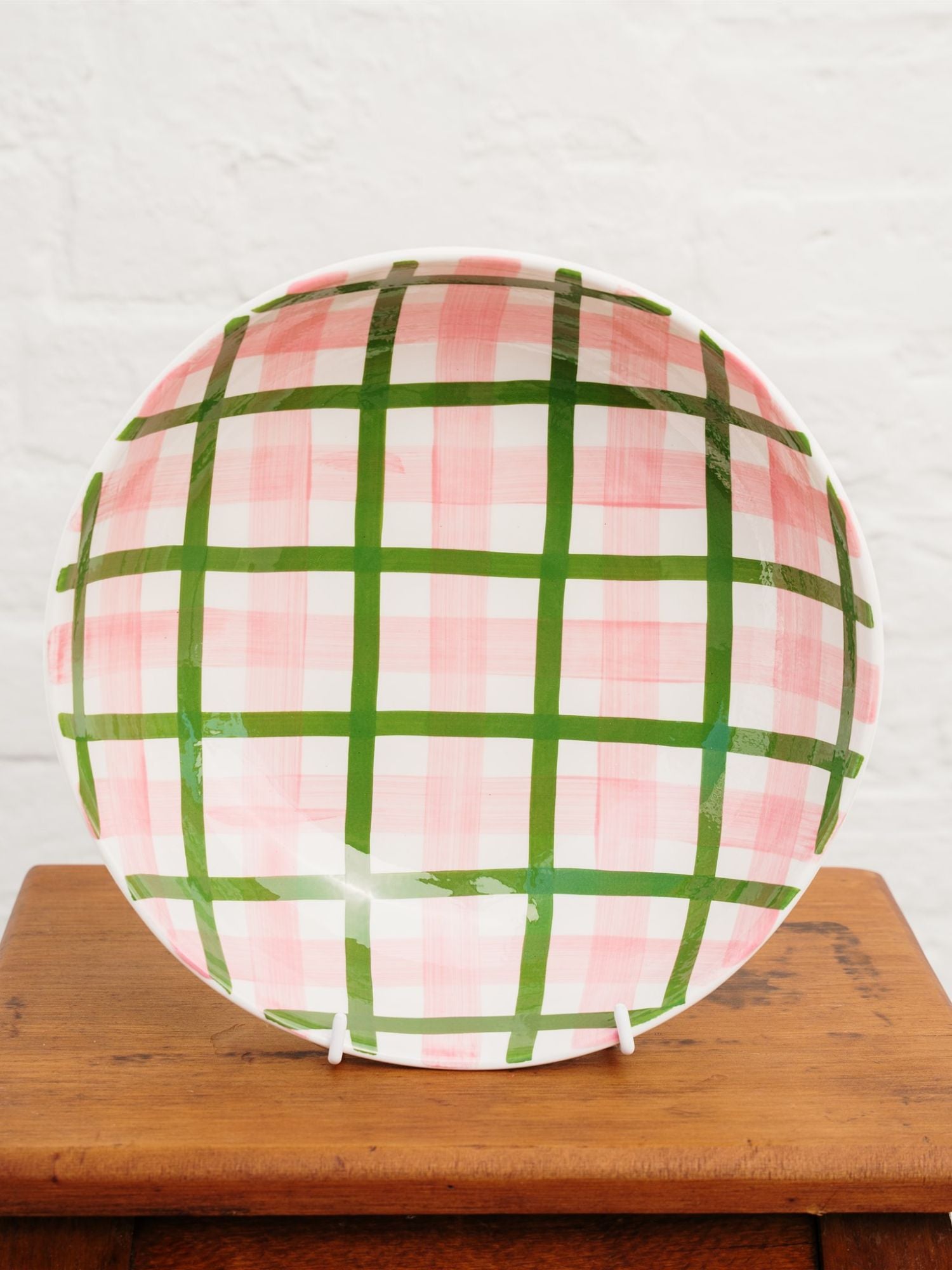 Noss & Co - Salad Bowl | Pink & Dark Green