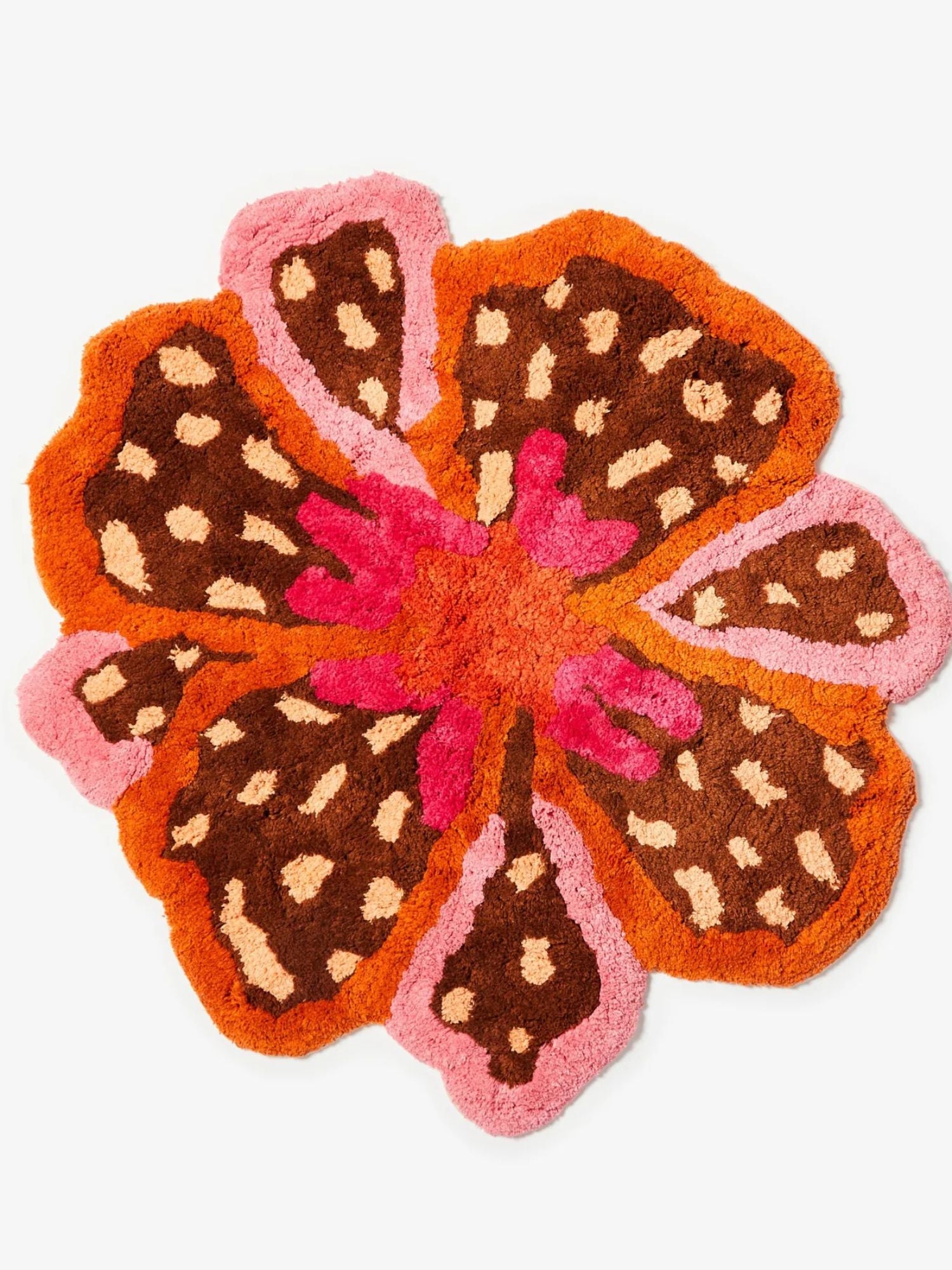 Bonnie & Neil - Pink Floral Flower Bath Mat