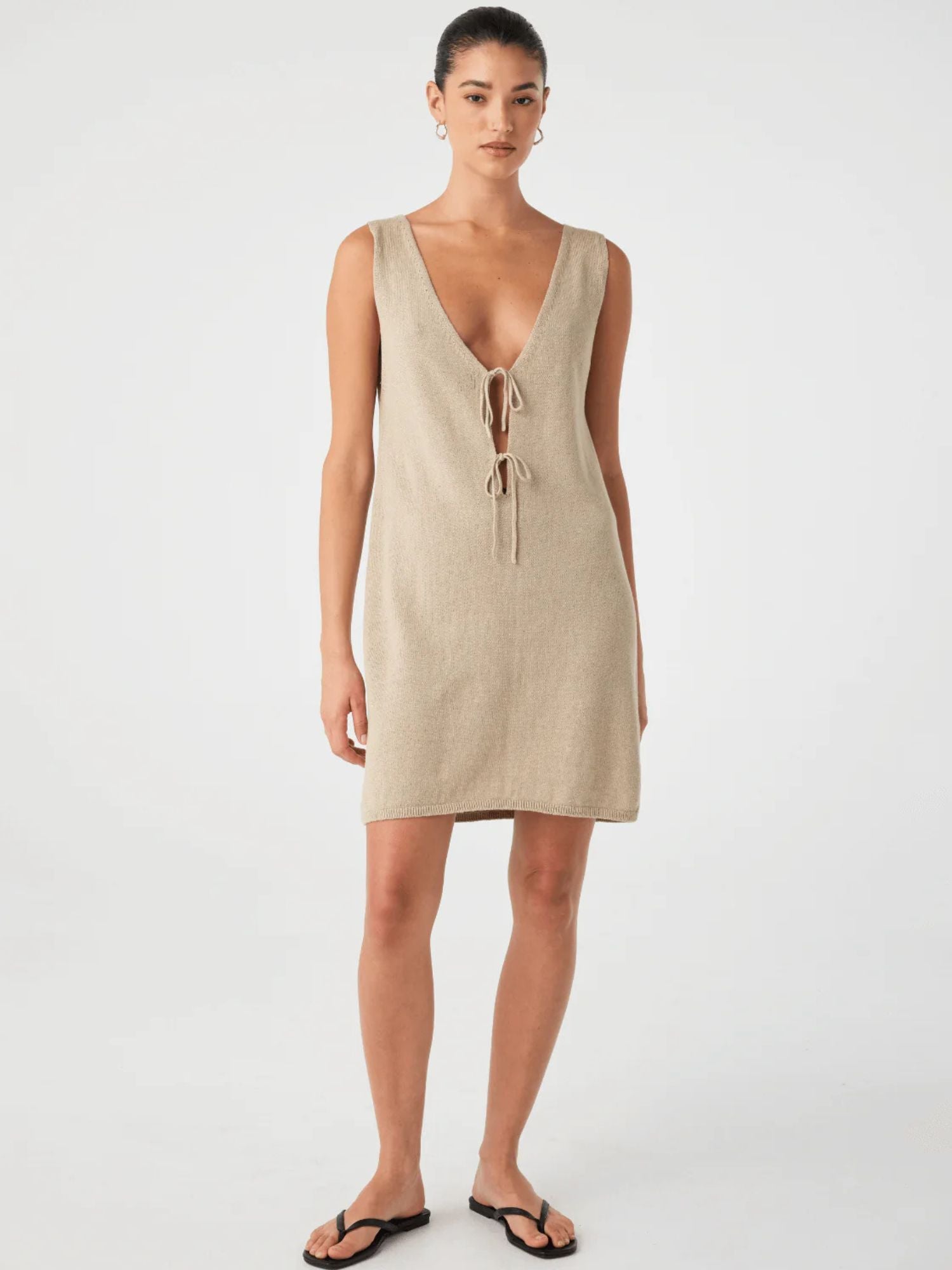 Poppy Mini Dress | Taupe