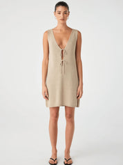 Poppy Mini Dress | Taupe