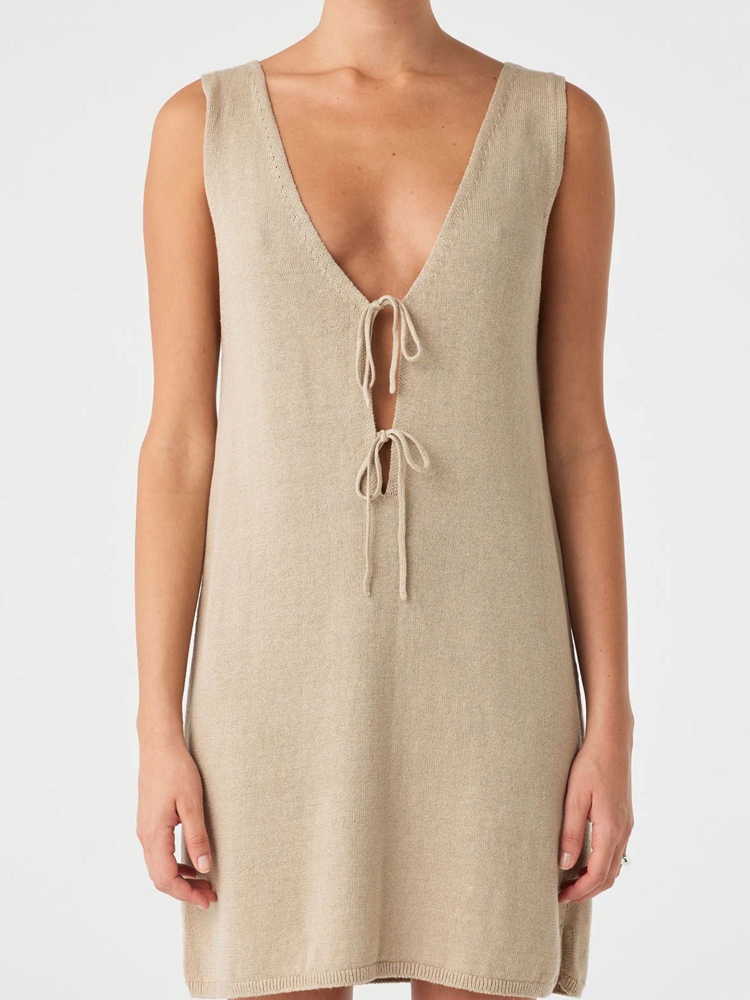 Poppy Mini Dress | Taupe