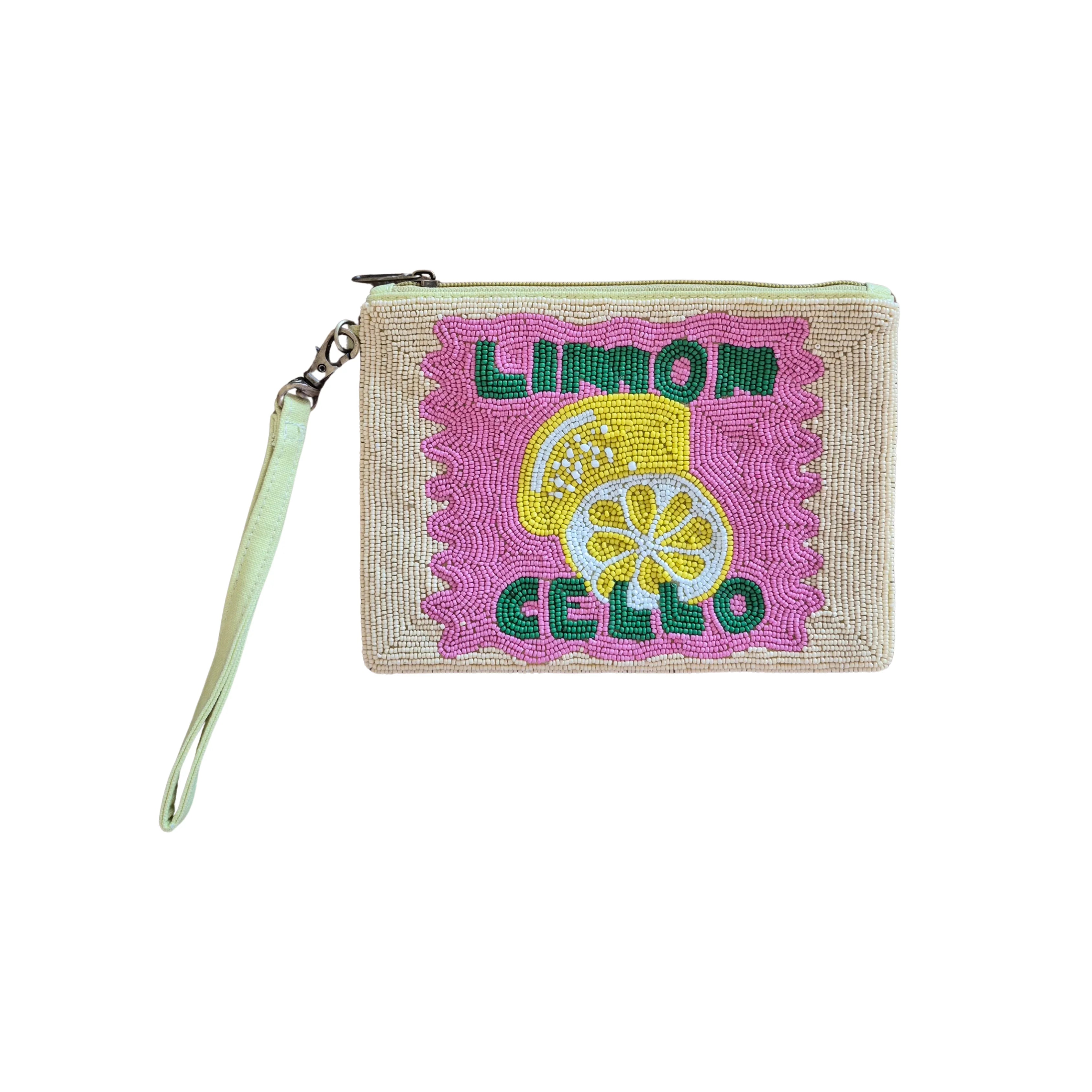 Zoda Beaded Limoncello Pouch
