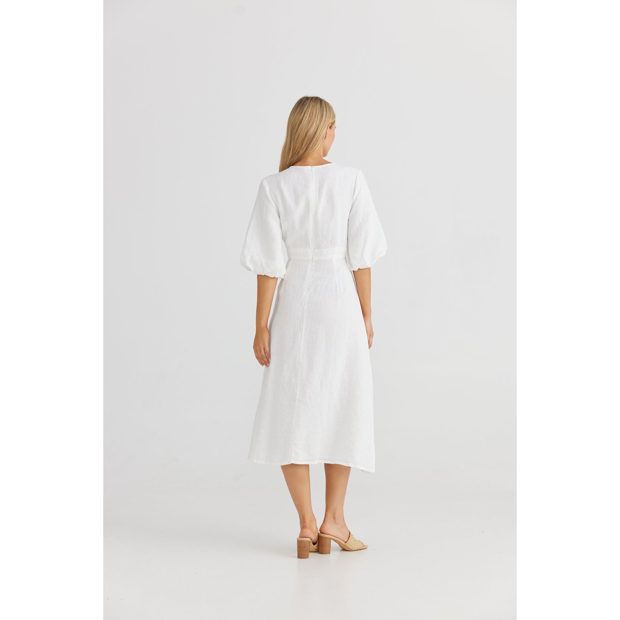 Ava Midi Dress | White