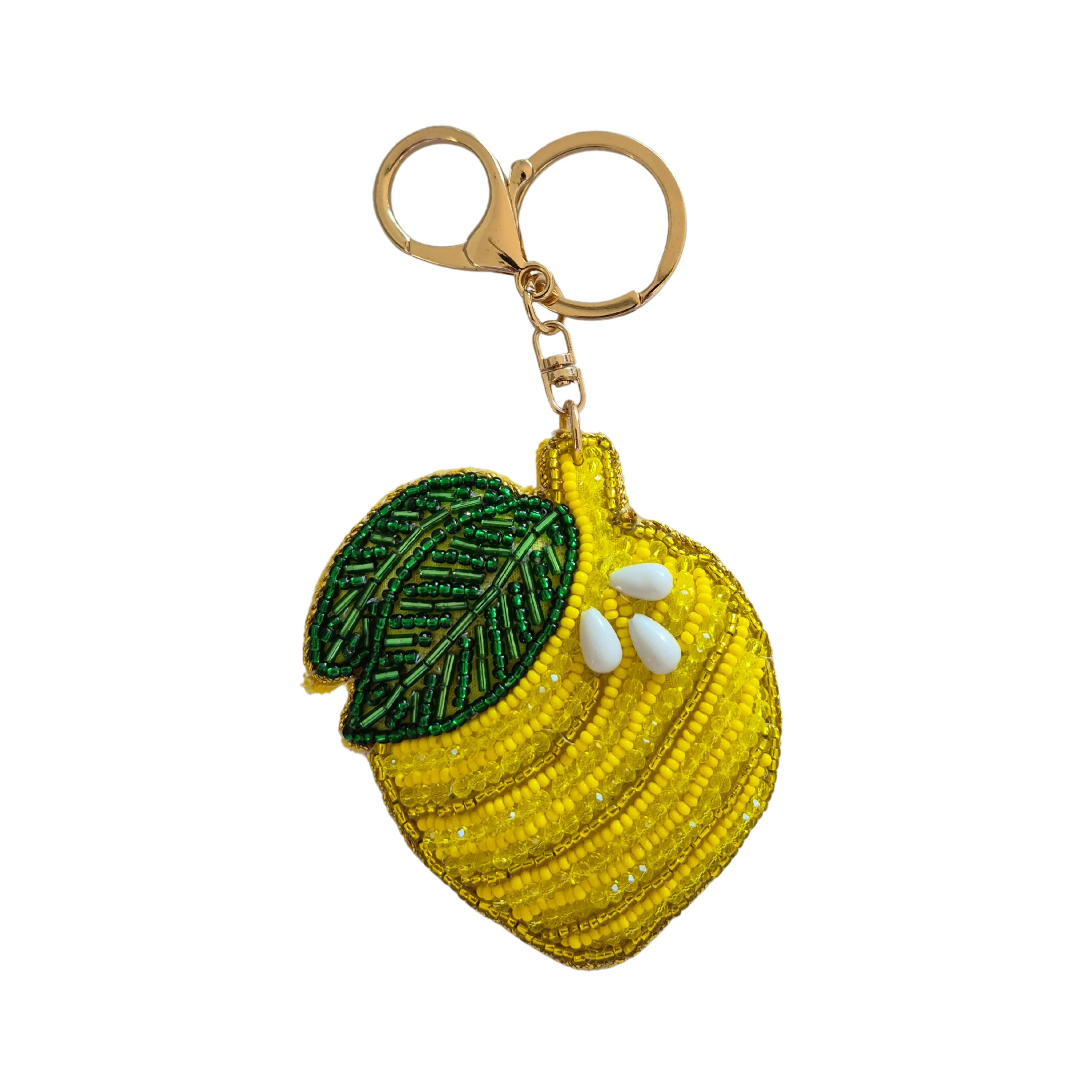 Beaded Keychain - Lemon