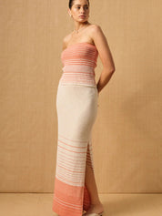 Mon Renn Daybreak Knit Skirt | Coral Sunset