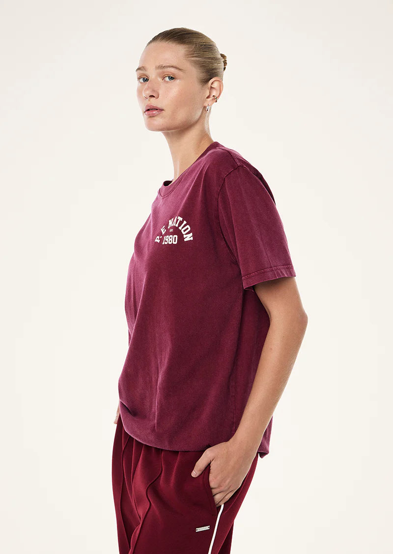 Swerve Tee | Washed Cabernet