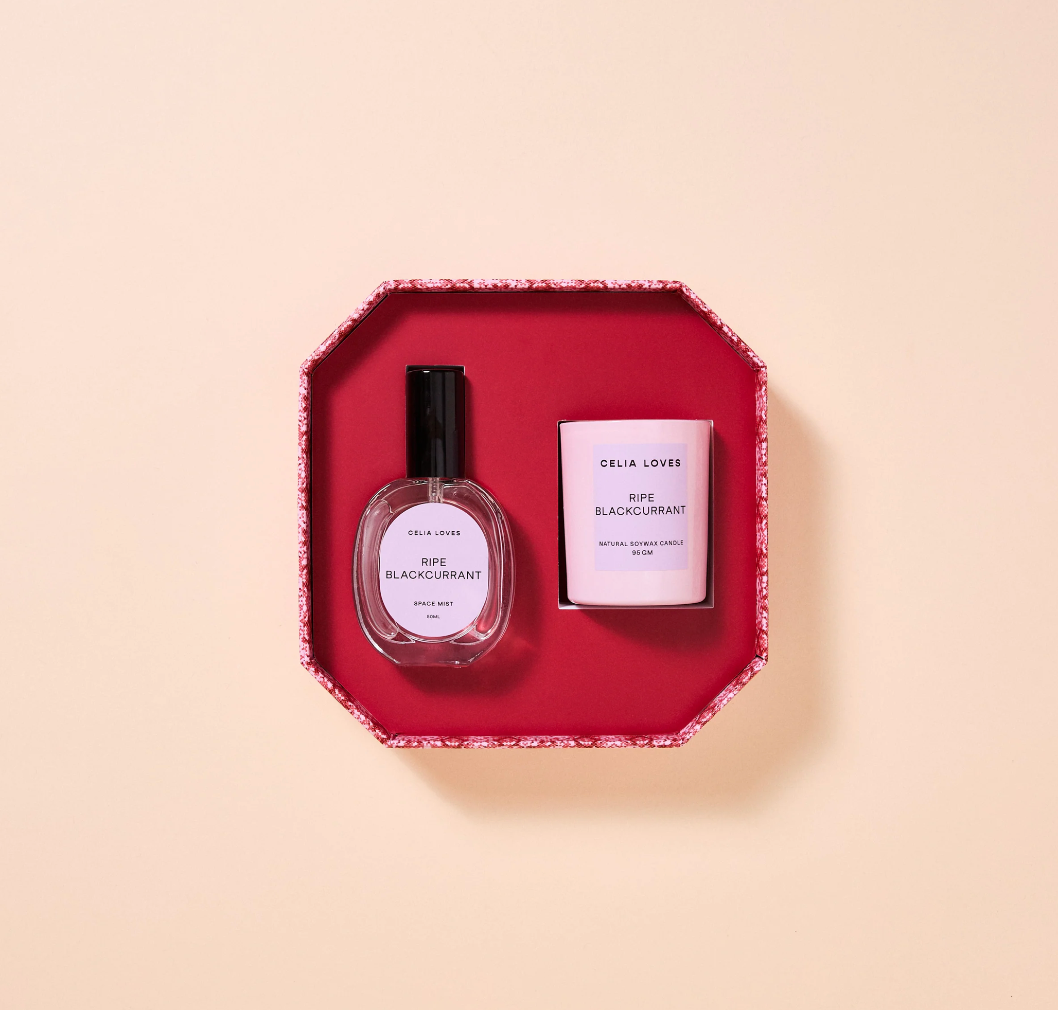 Celia Loves | Ripe Blackcurrant Candle & Room Spray Duo Set