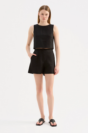 Marli Linen Short | Black