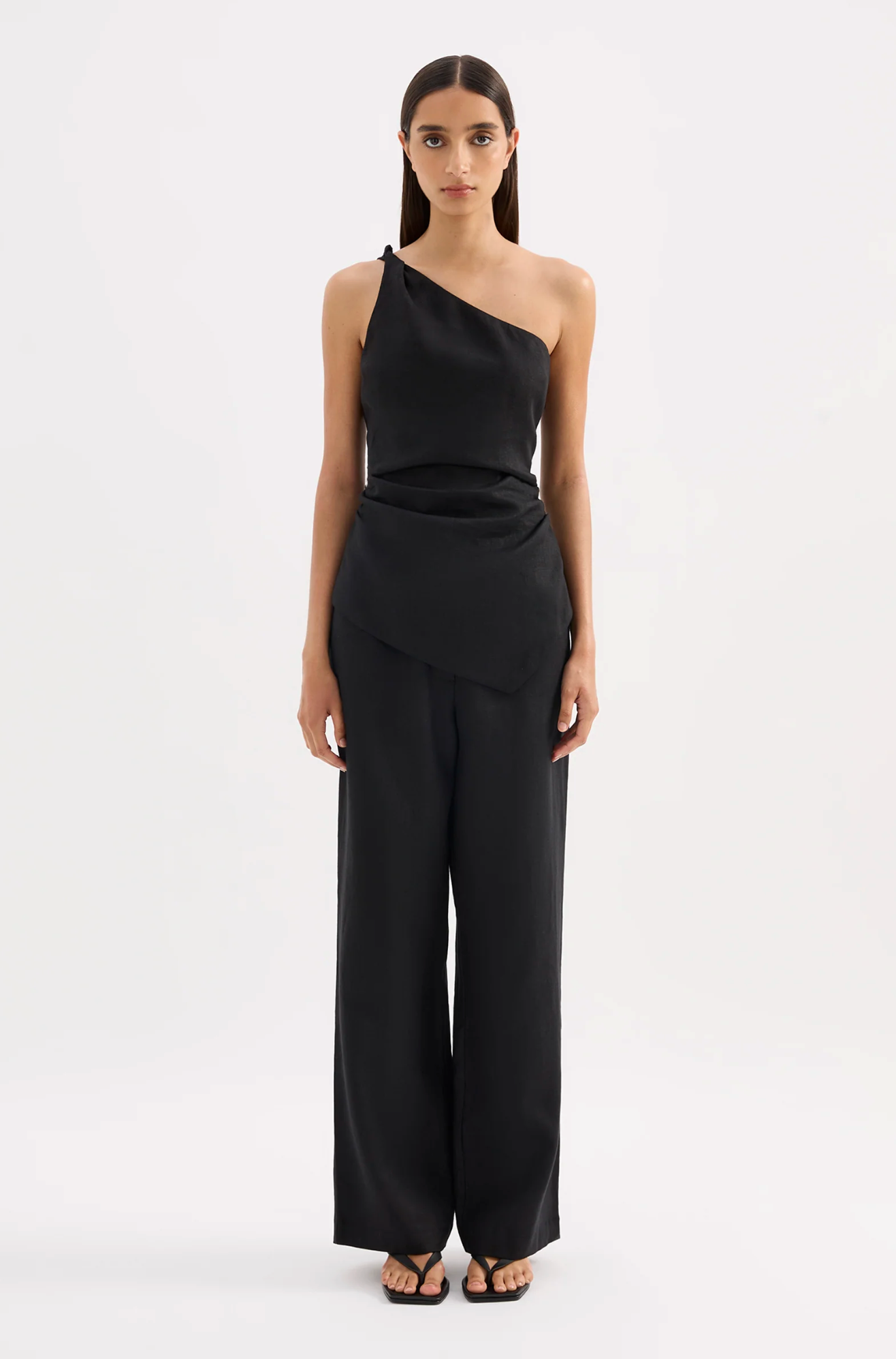 Lotta Linen Top | Black