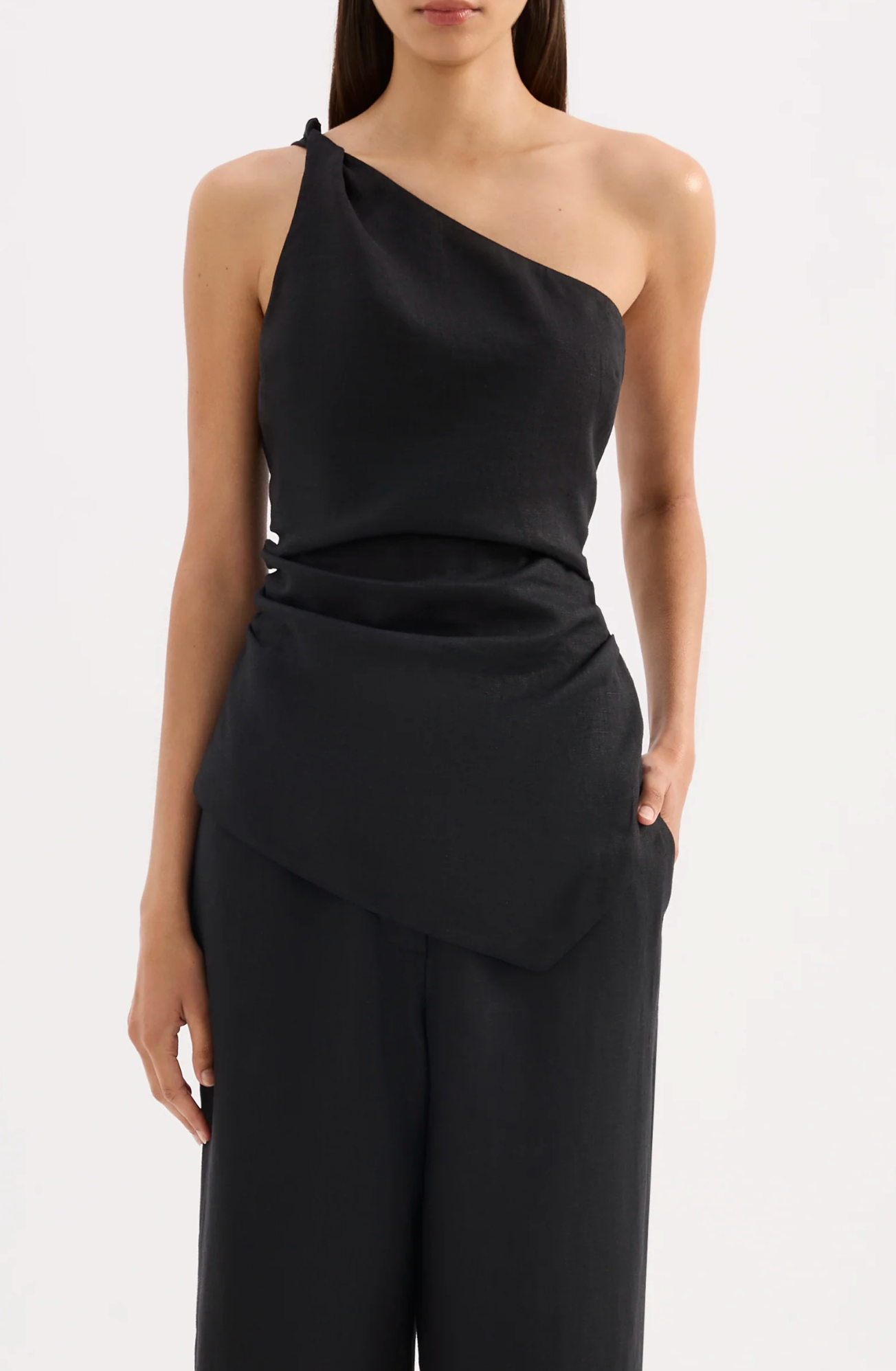 Lotta Linen Top | Black