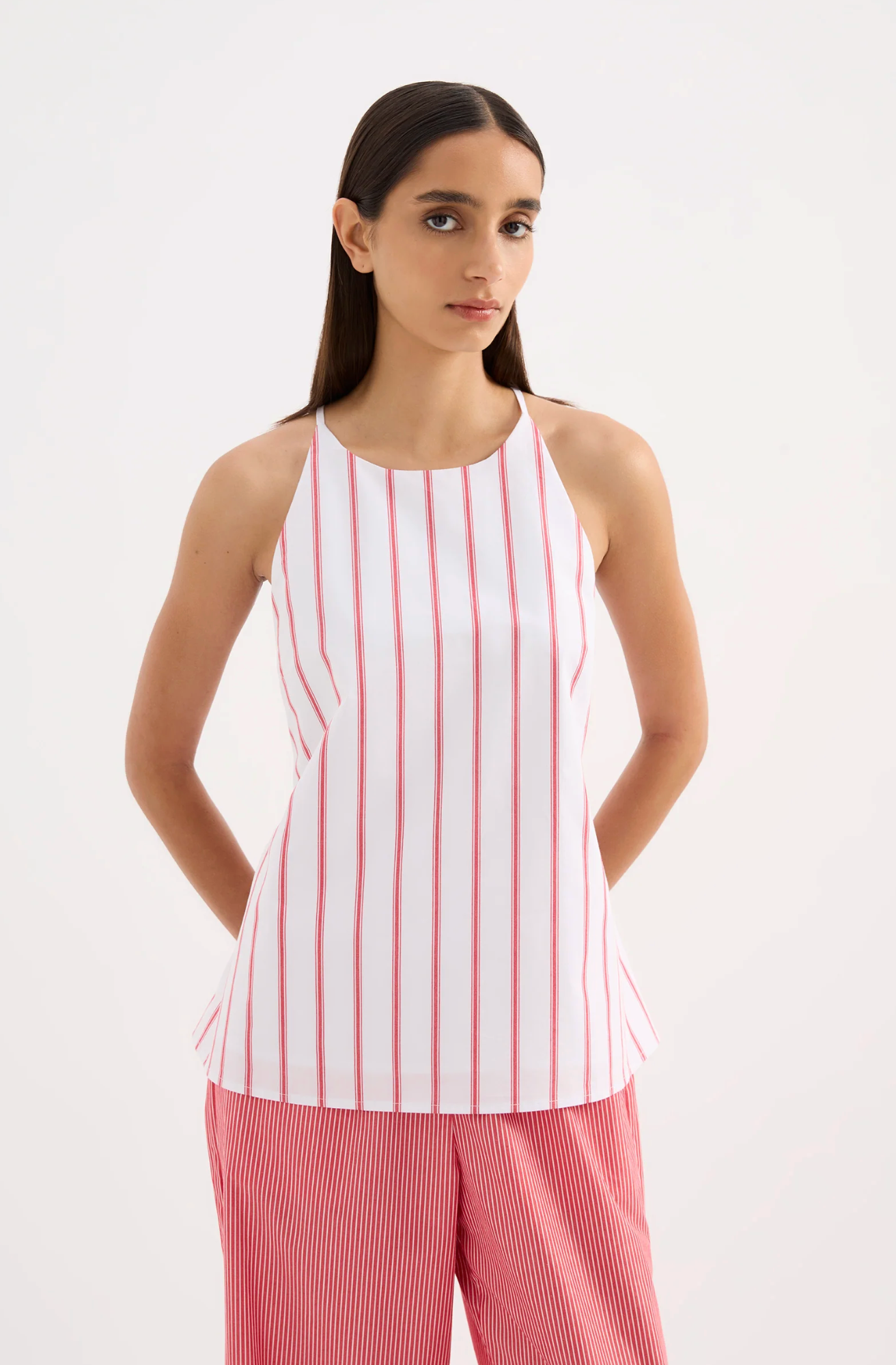 Anouk Stripe Top | White Stripe