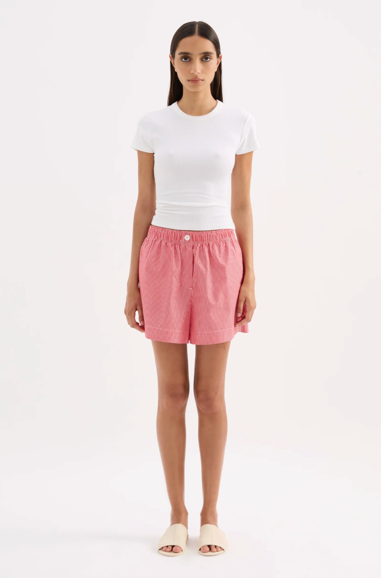 Anouk Stripe Short | Red Stripe
