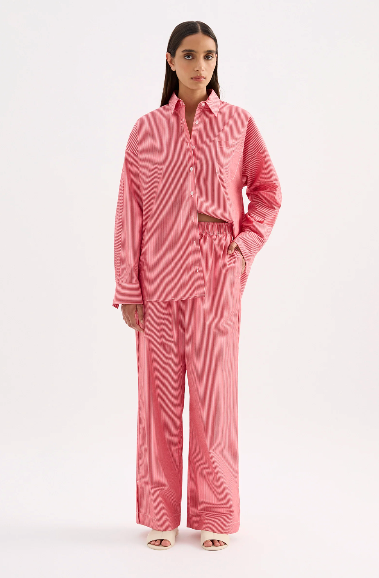 Anouk Stripe Shirt | Red Stripe