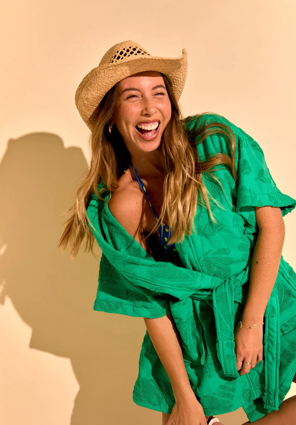 K-JULIET | Green Cotton Beach & Bathrobe