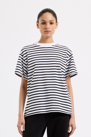 Organic Stripe Boyfriend Tee