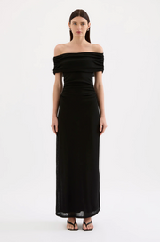 Rue Mesh Maxi Dress | Black
