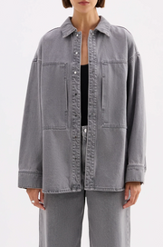 Calvi Denim Shacket | Steel