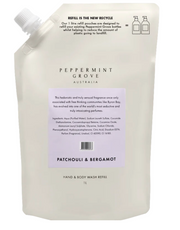 Peppermint Grove - Hand & Body Wash Refill 1L Pouch - Patchouli & Bergamot