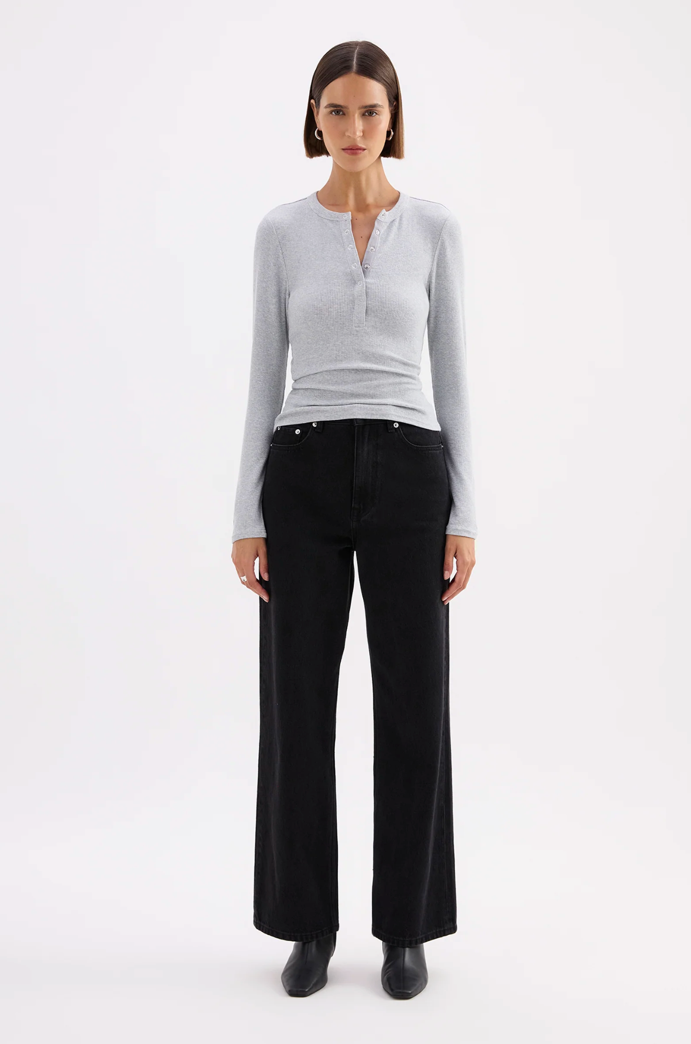 Binx L/S Top | Grey Marle