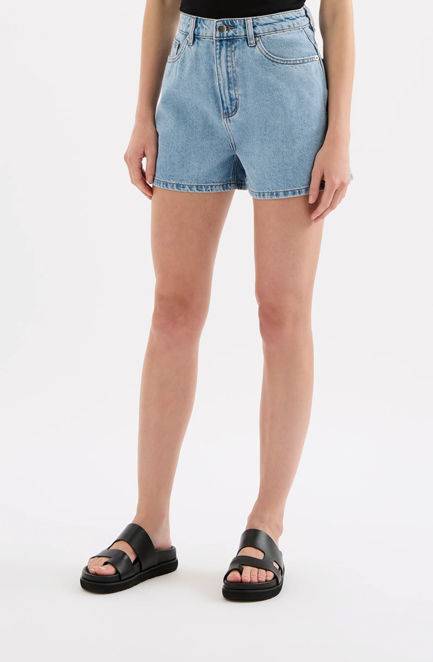Organic Mom Short | Light Blue