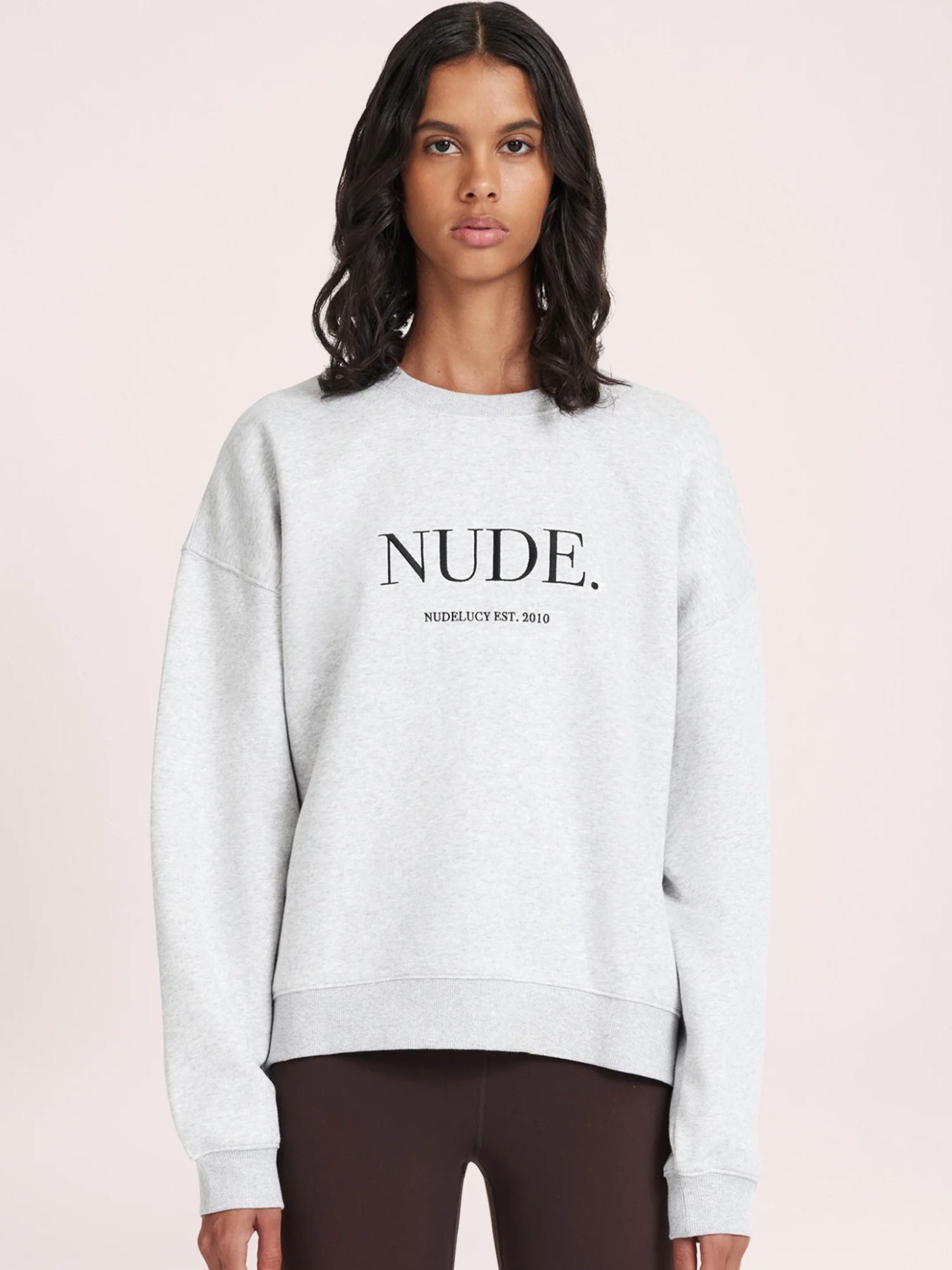 Nude Signature Sweat | Grey Marle