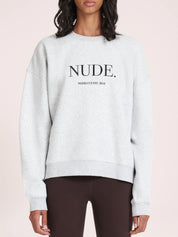 Nude Signature Sweat | Grey Marle