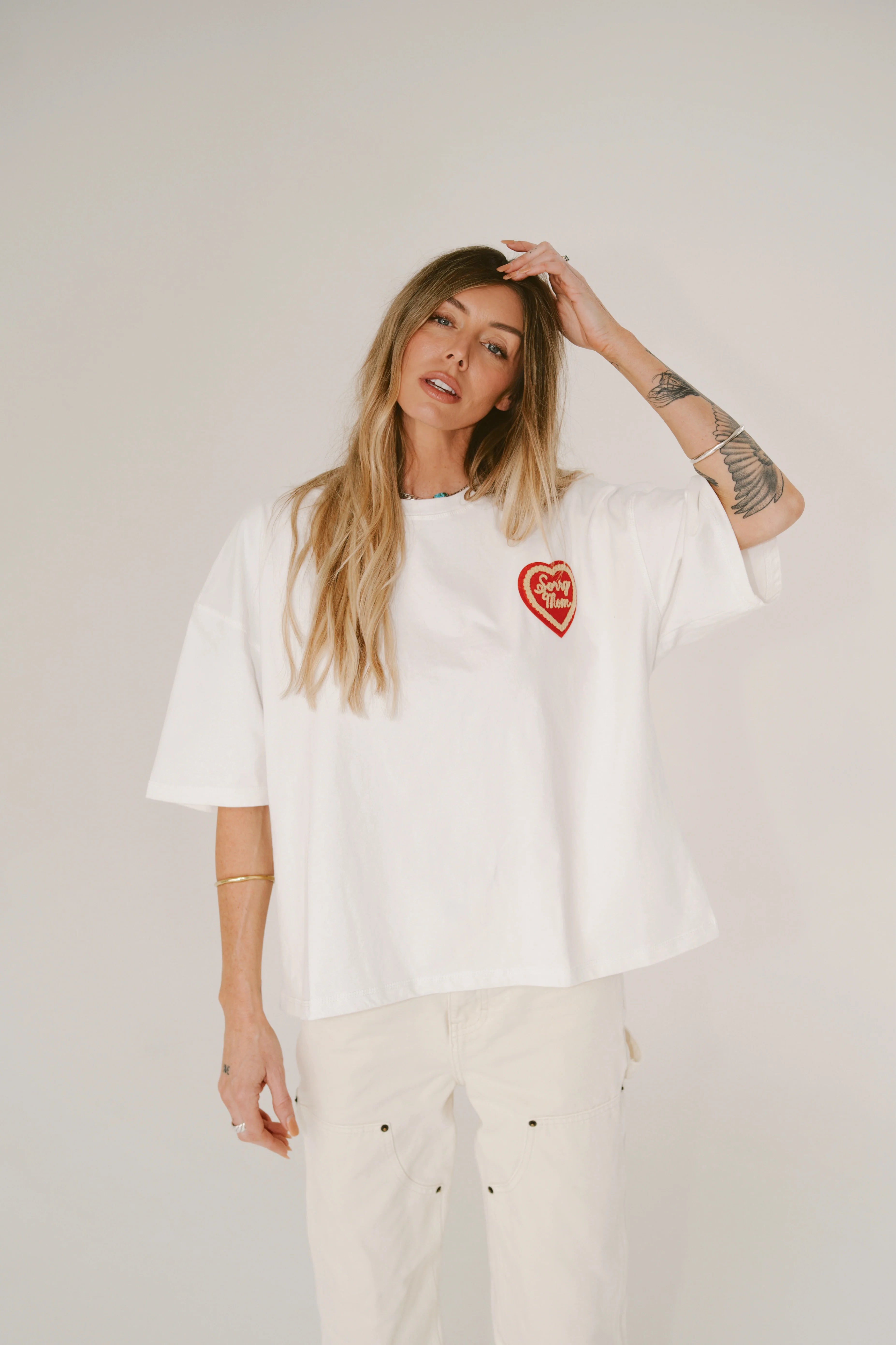 Sorry Mom Tee | White