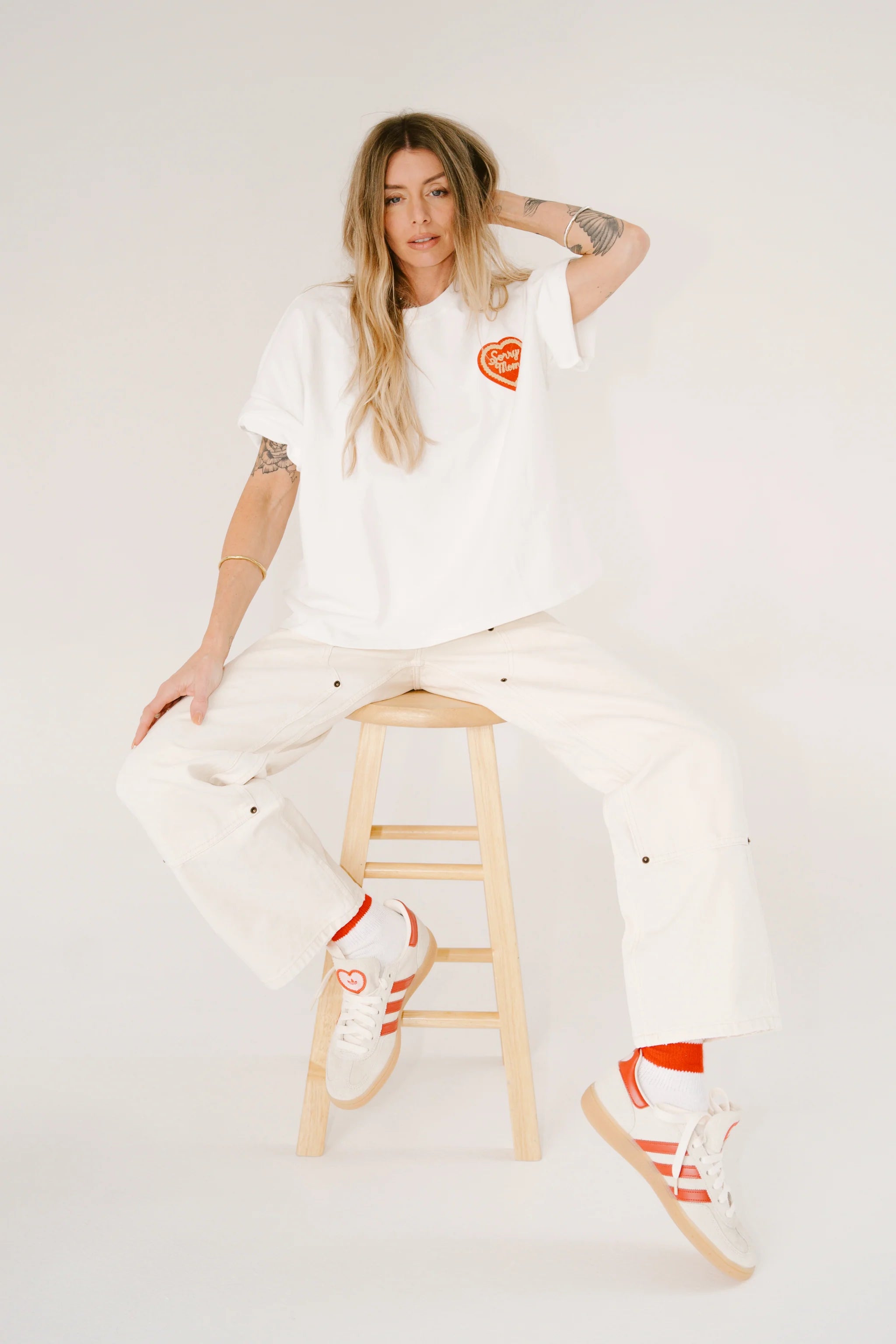 Sorry Mom Tee | White