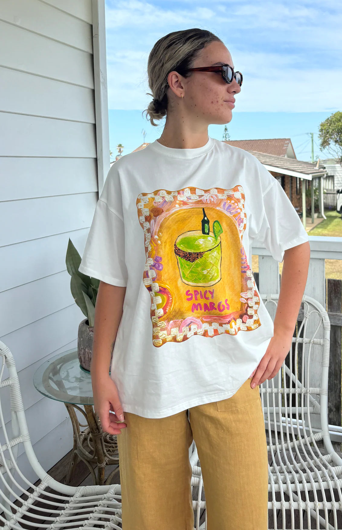 White Spicy Margs Tee