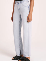 Organic Split Hem Jean | Clear Blue