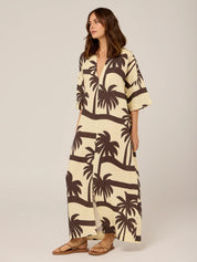 Pippa Ridley Tulum Maxi | Cocoa Palma Print