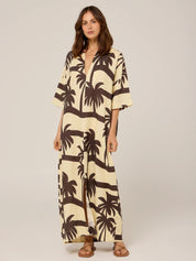 Pippa Ridley Tulum Maxi | Cocoa Palma Print