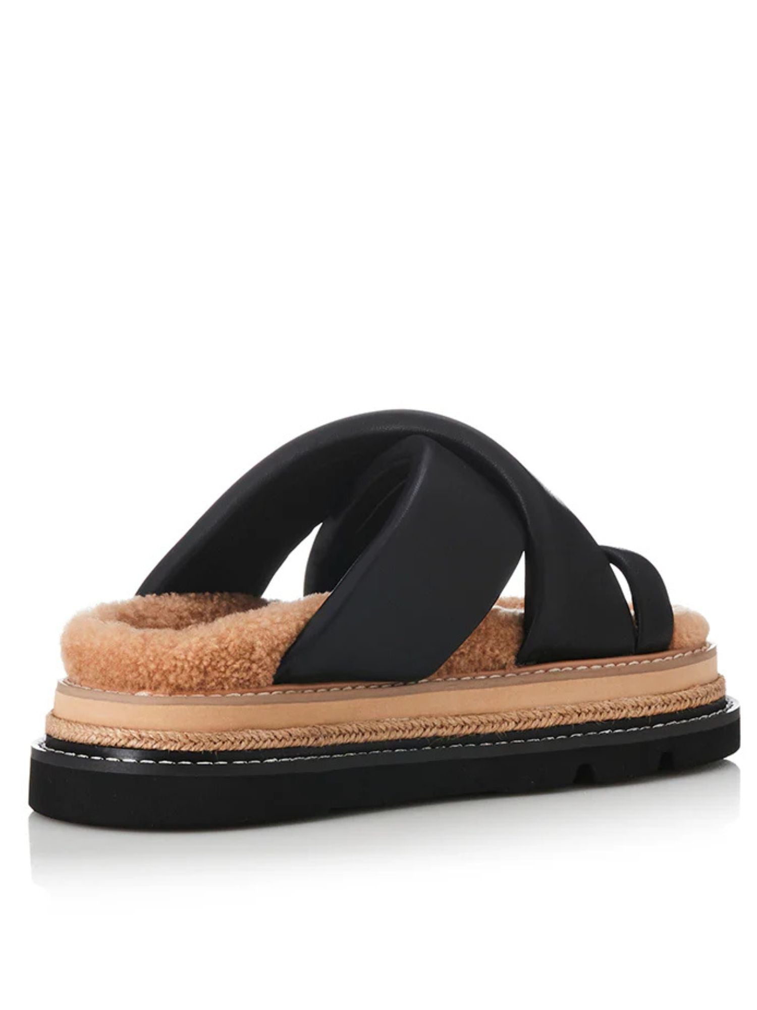 Alias Mae Venga Sandal | Black Leather W Shearing