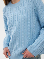 Willa Cable Knit | Sky