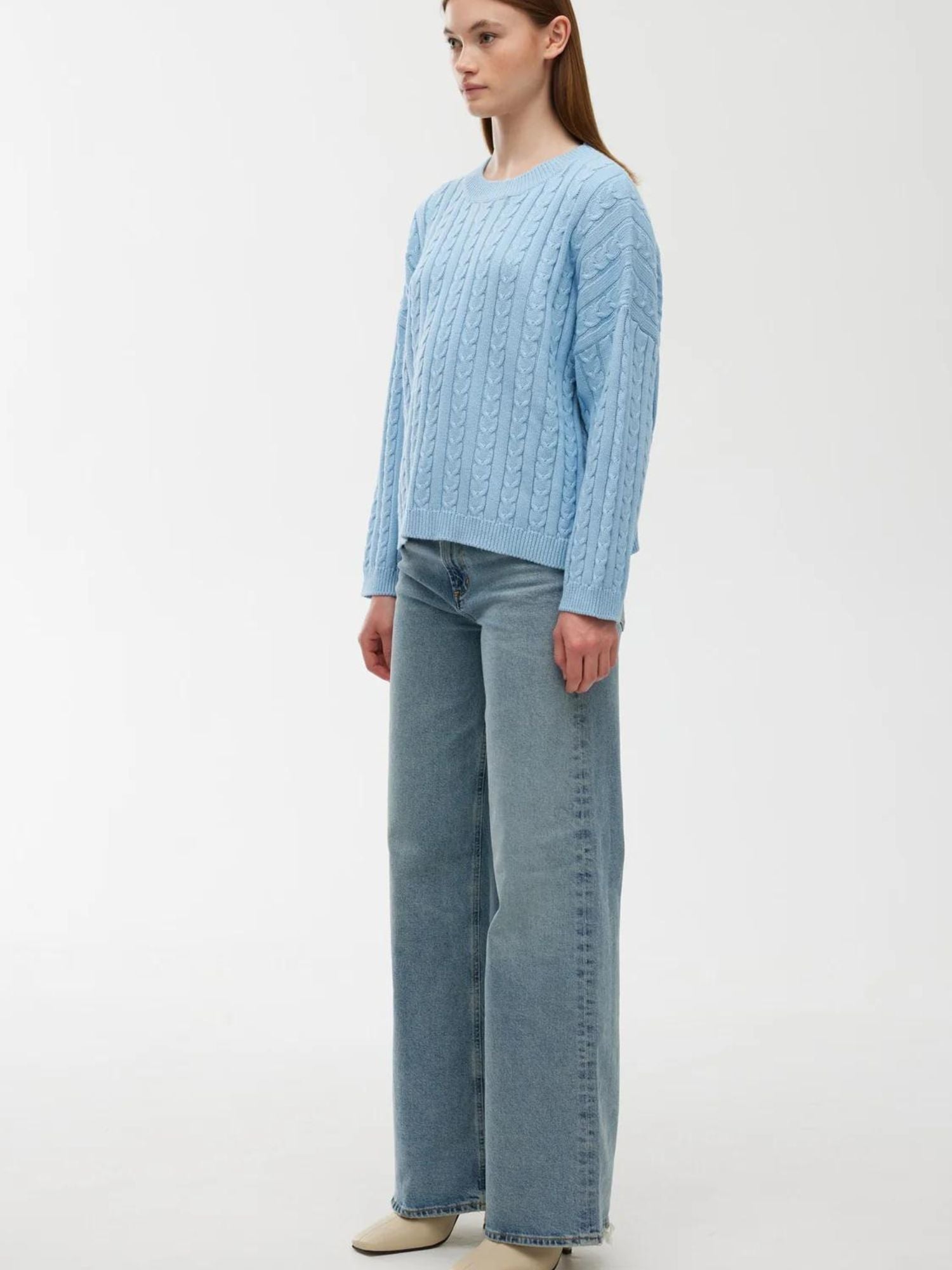 Willa Cable Knit | Sky