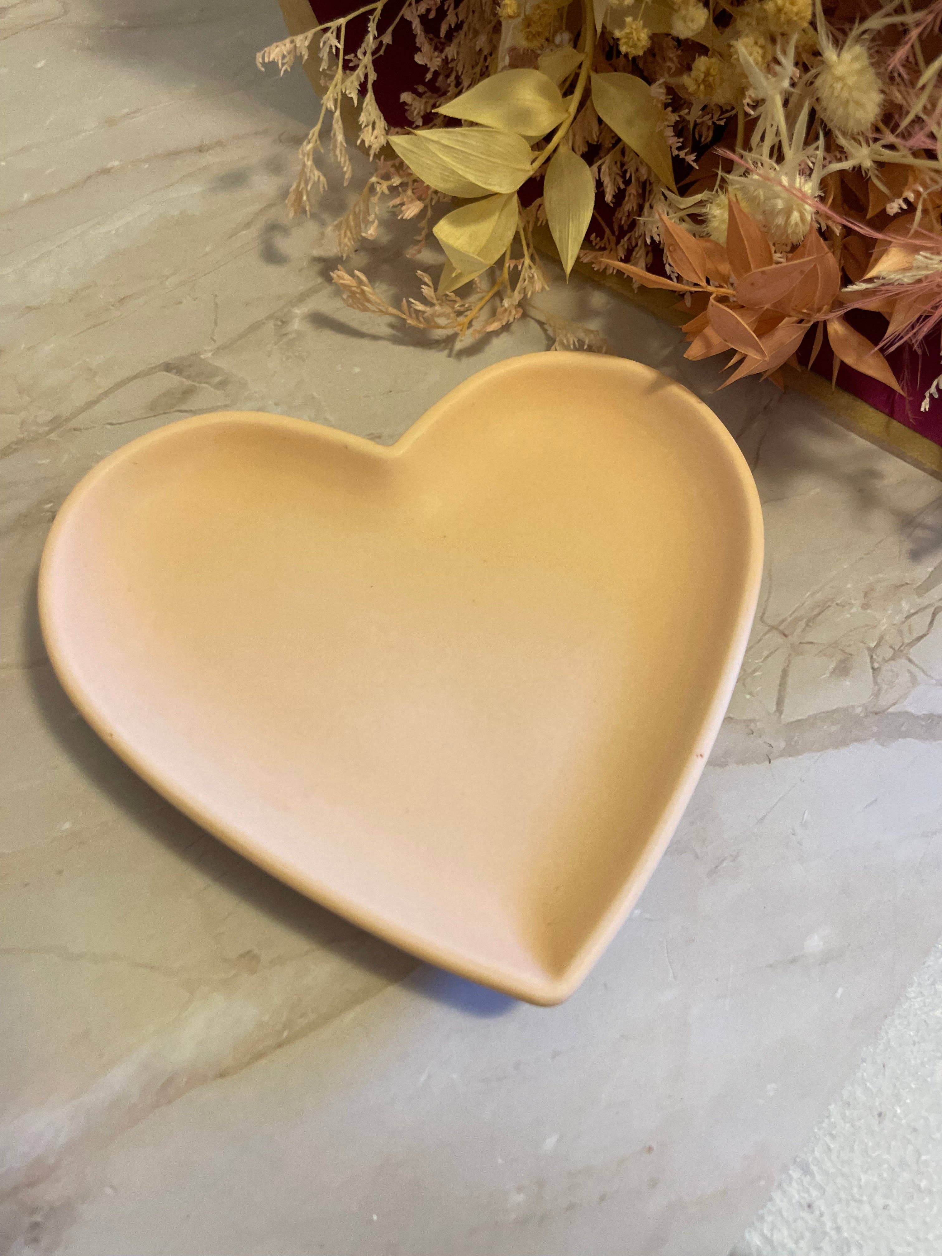 Heart Trinket Tray | Peach