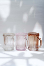 THE HARLEE GLASS MUGS: Pink