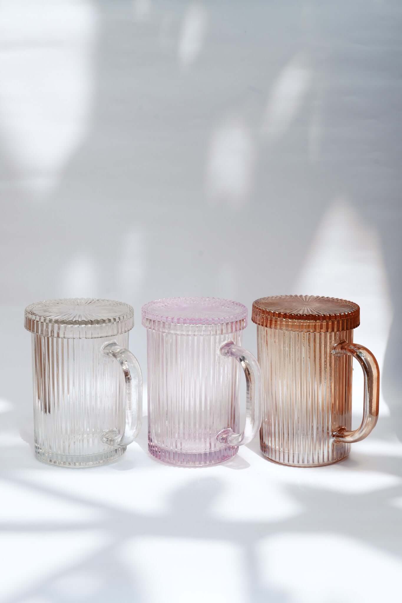 THE HARLEE GLASS MUGS: Amber