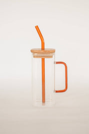 The Catalina Glass Mug + Straw | Mocha