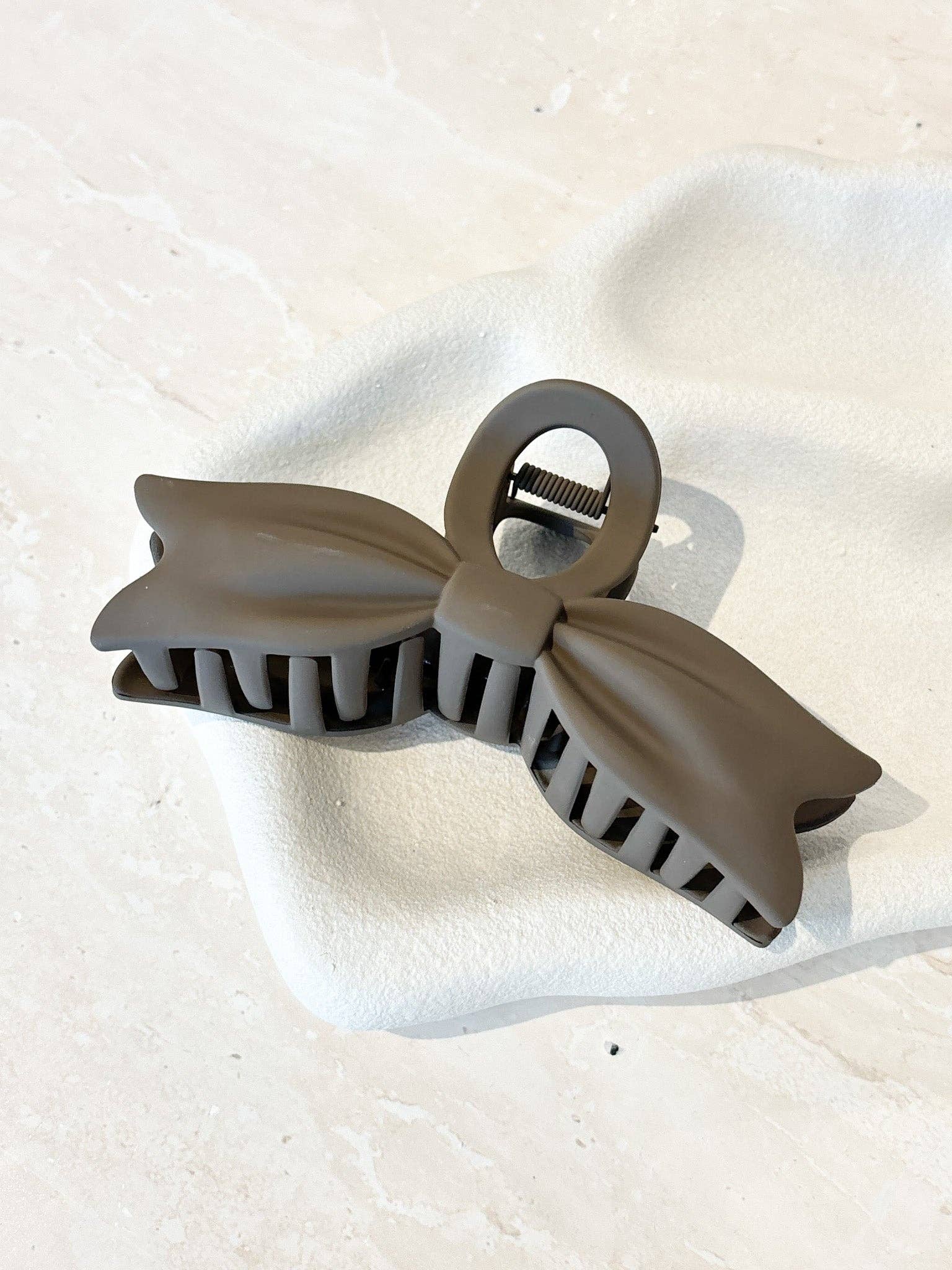 Dark Brown Large Bow Clip