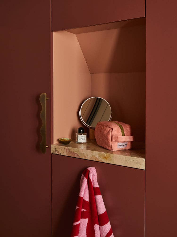 Corduroy Dopp Kit in Peach