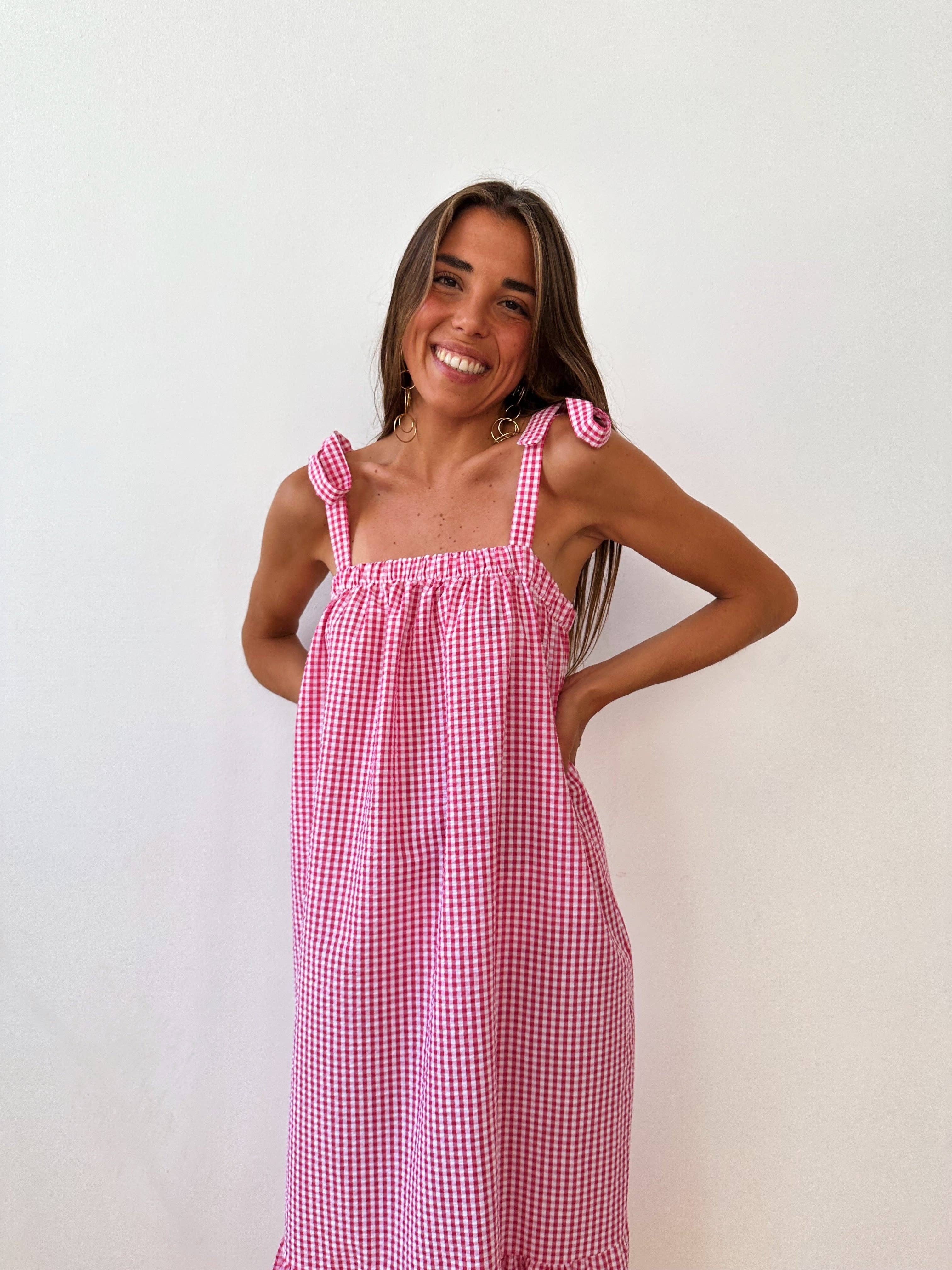 Inés Vichy Dress | Pink