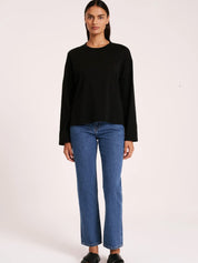 Organic Long Sleeve Top | Black