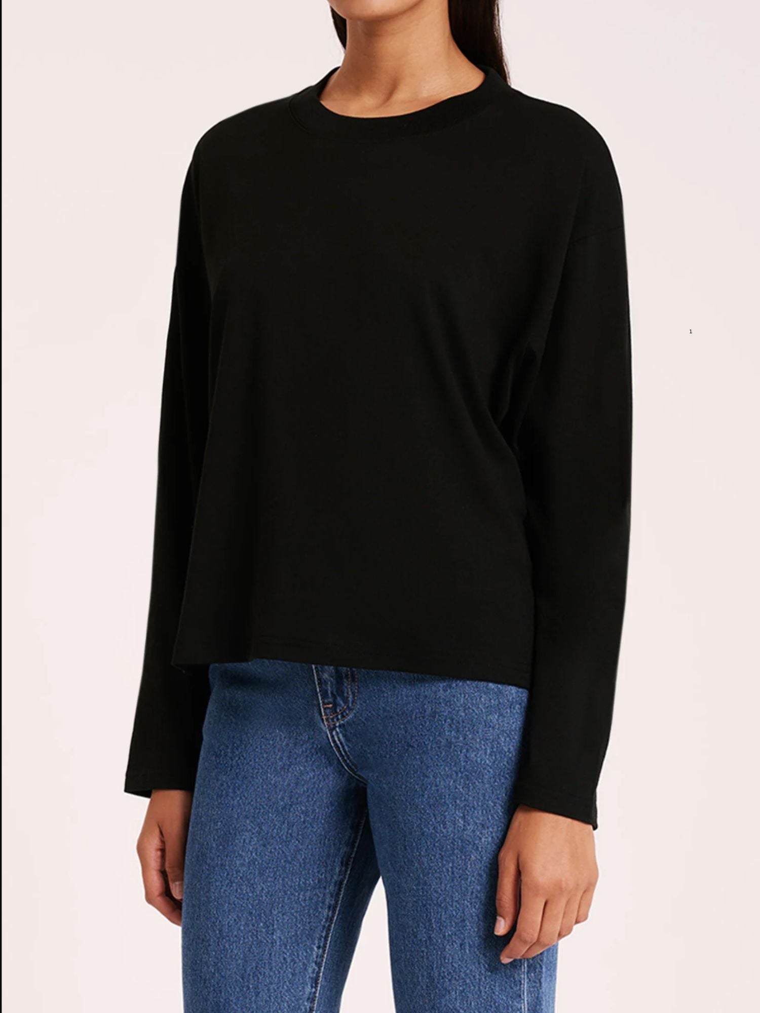 Organic Long Sleeve Top | Black