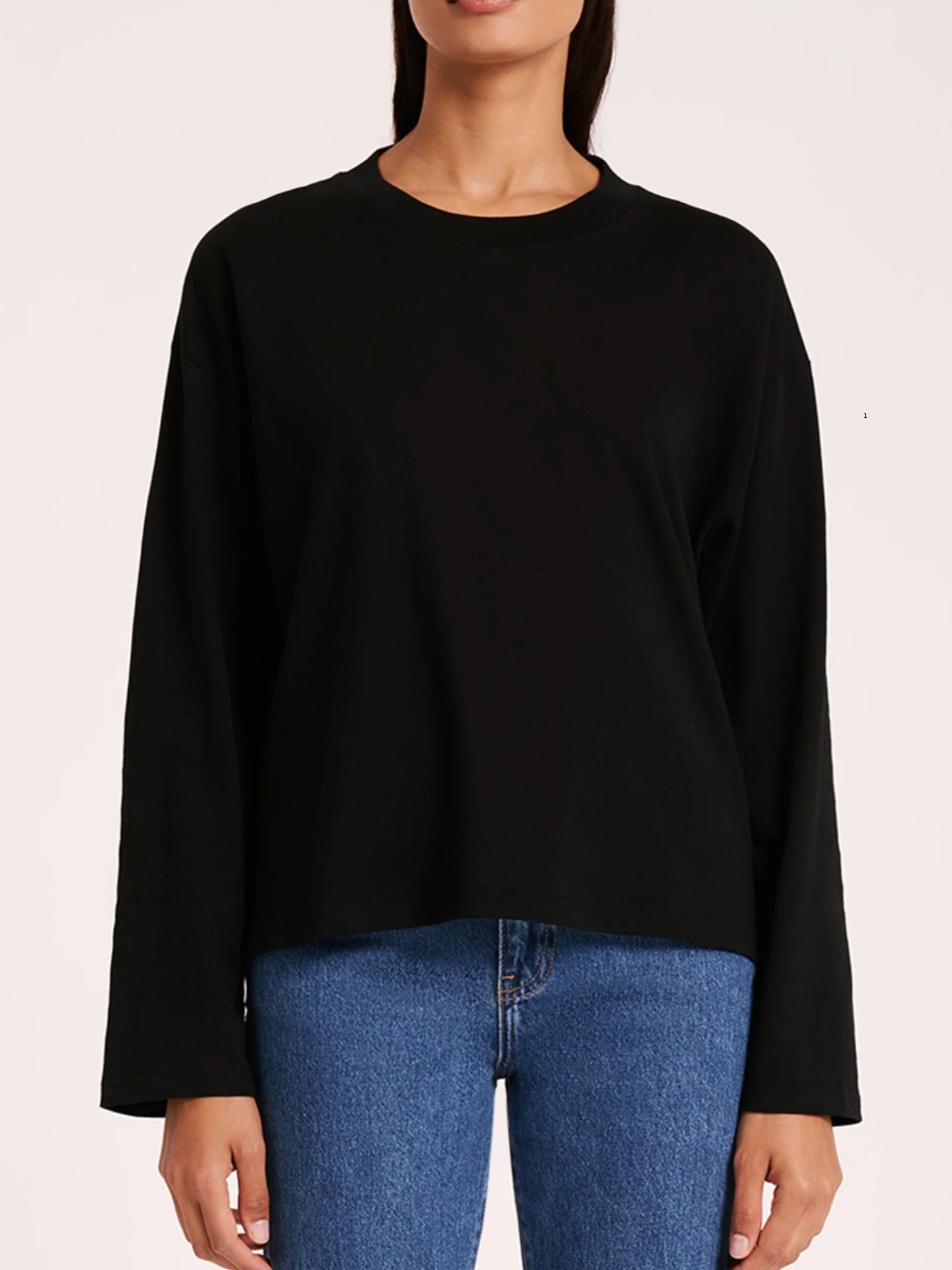 Organic Long Sleeve Top | Black