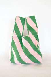 The Fiesta Bag | Green Pink Stripe