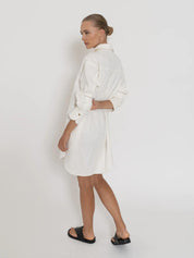 Capri Shirt Dress | White