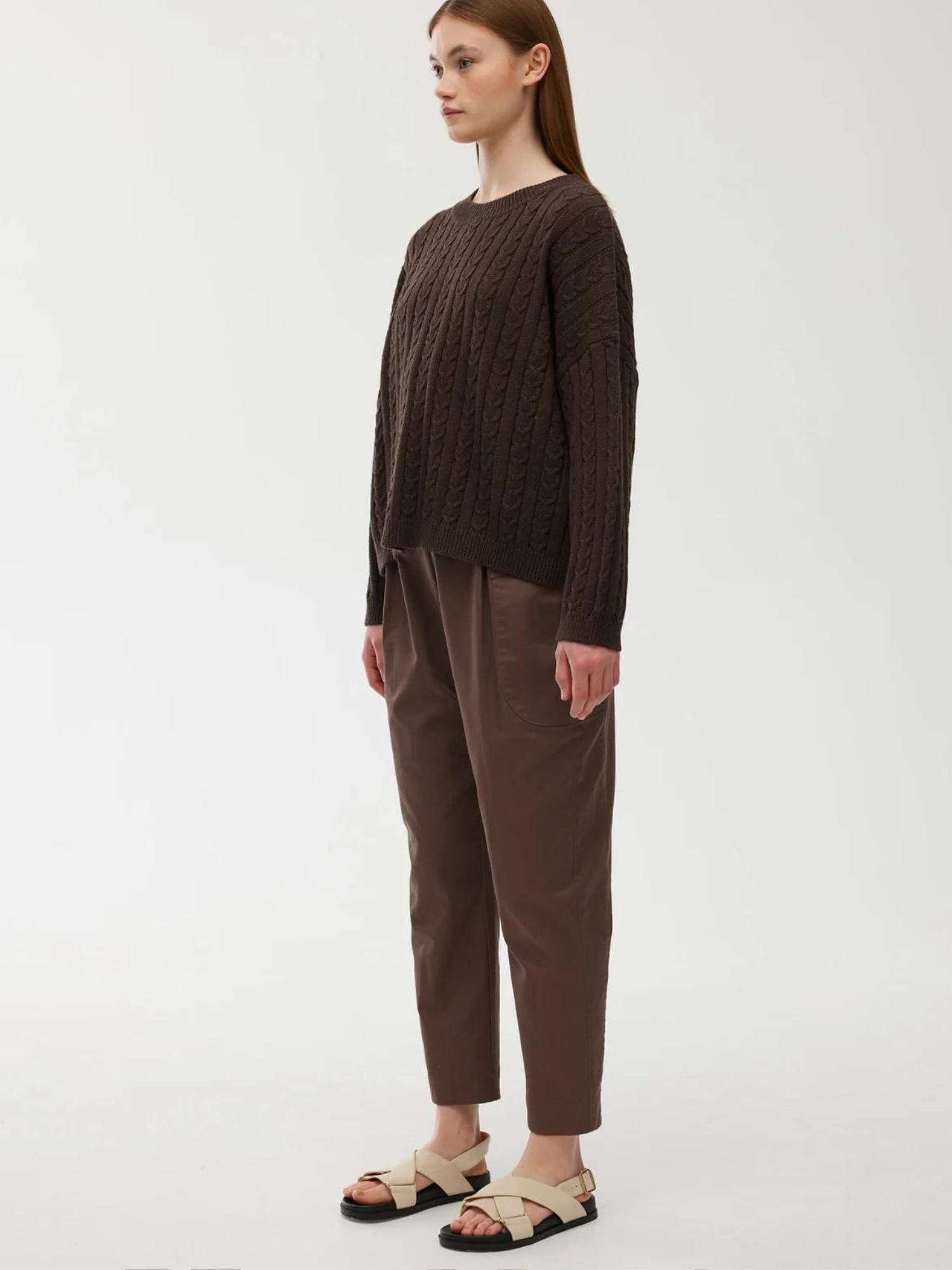 Willa Cable Knit | Chocolate