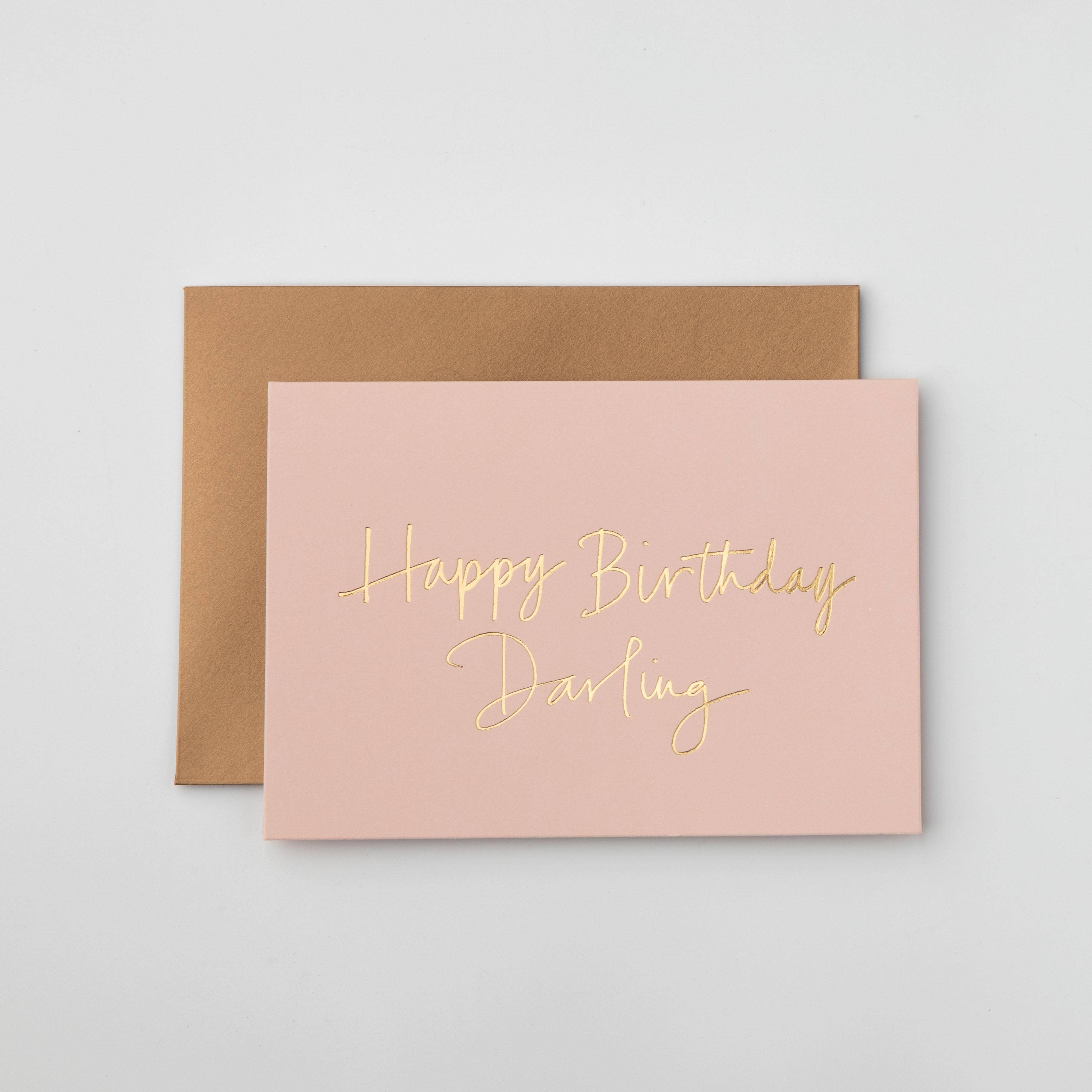 Happy Birthday Darling (Petal Pink) Greeting Card