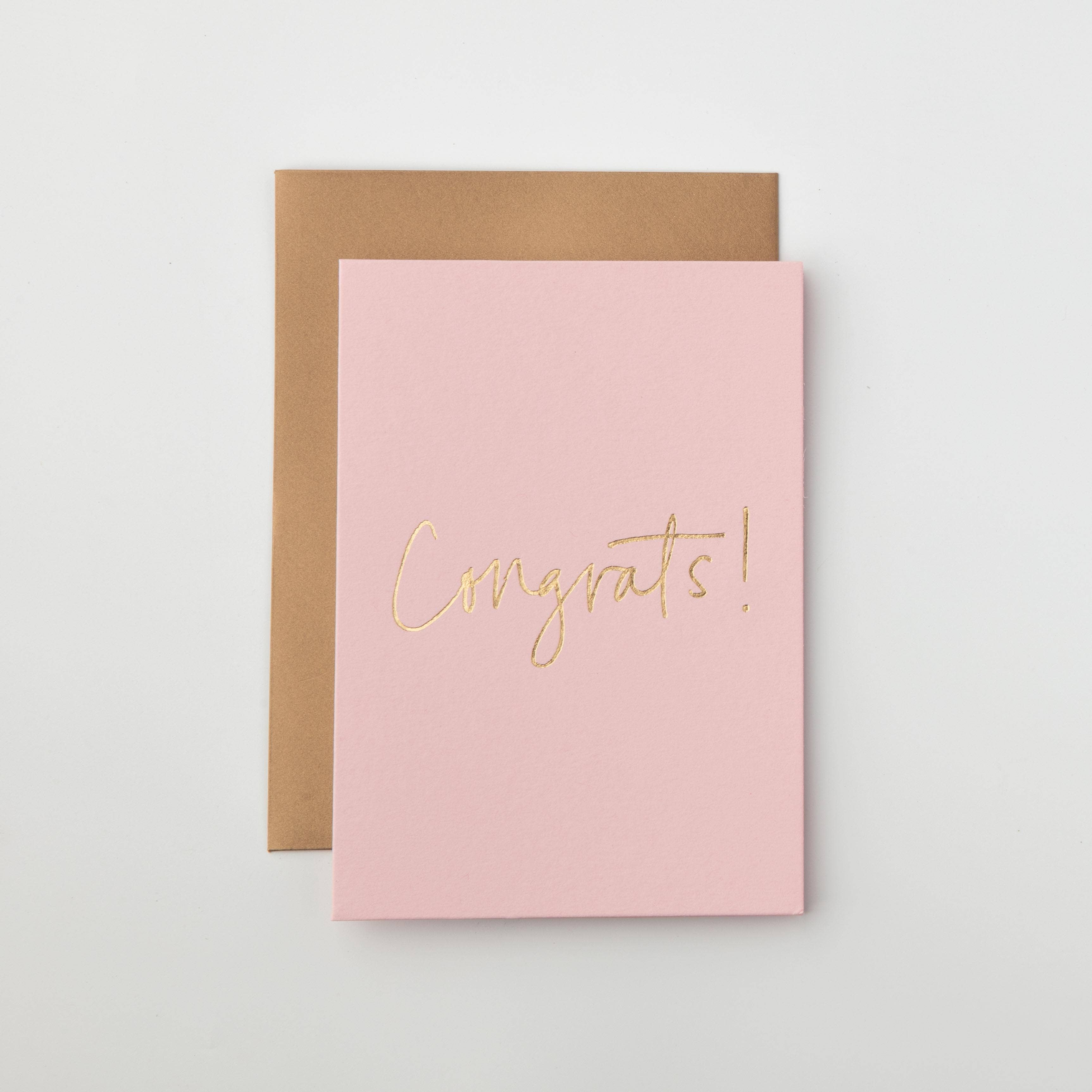 Congrats! (Peony Pink) Greeting Card